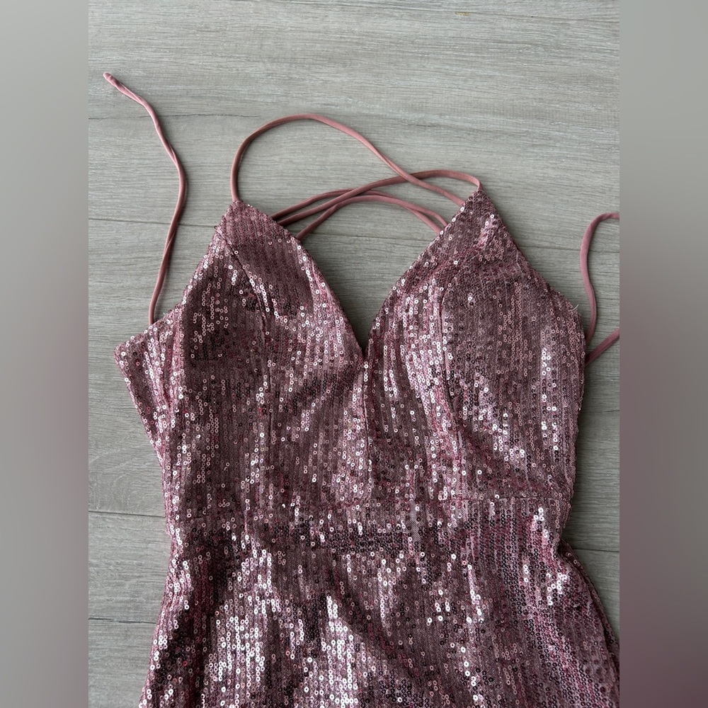 Boubou sequin pink maxi dress - Picture 5 of 10